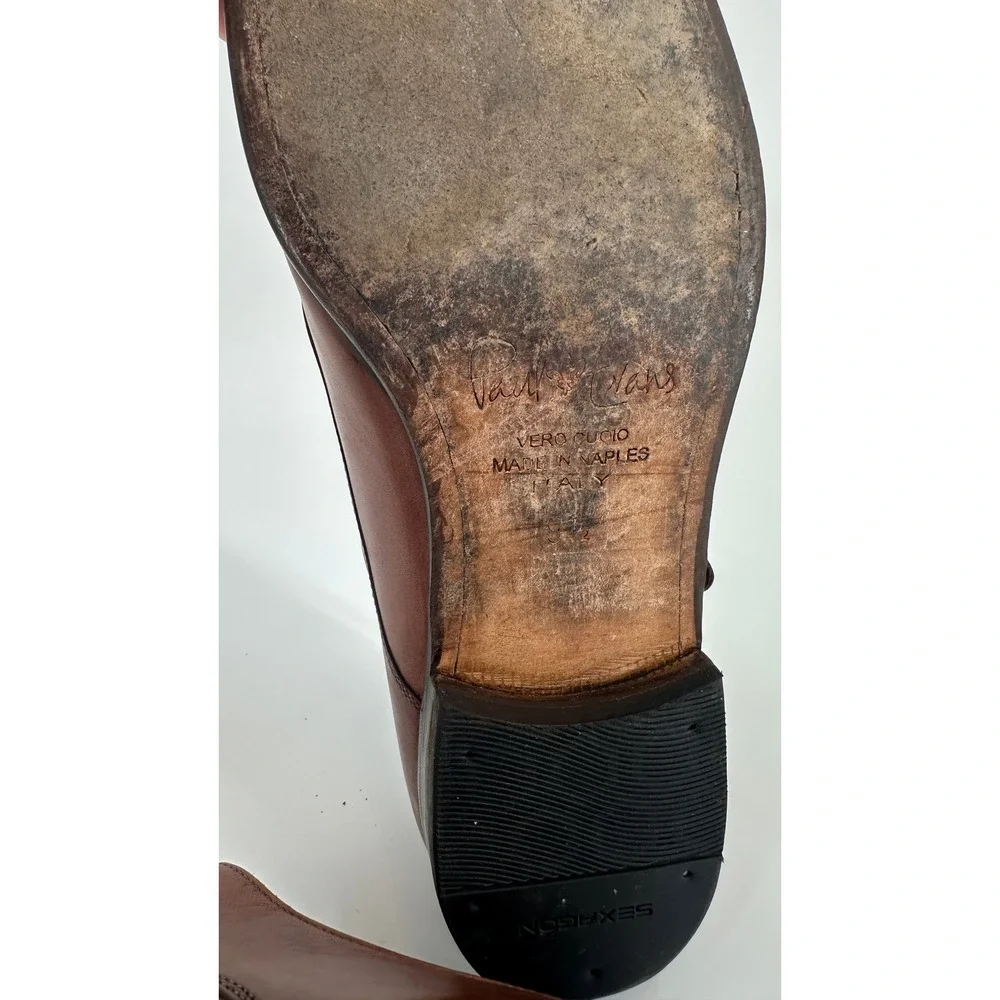 Paul Evans Poitier Mens Brown Leather Double Monk Strap Loafers Dress Shoes 9.5